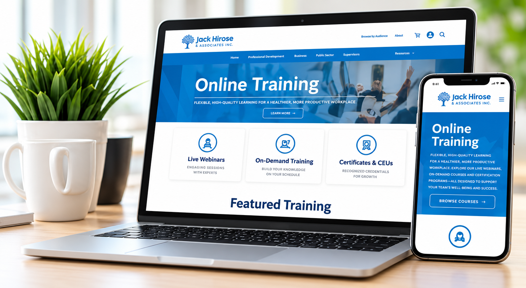 Online professional development training